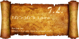 Törjék Laura névjegykártya